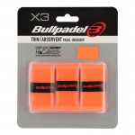 Blister Bullpadel 3 Overgrips GB1705 Senso Perfurado Fluor Laranja