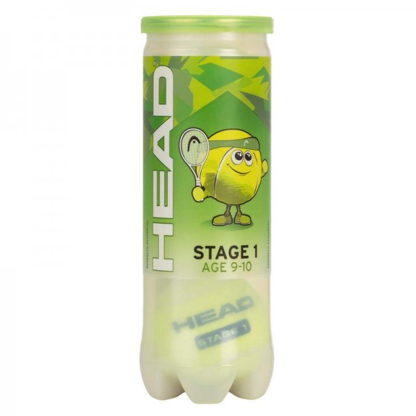 Bote de 3 Pelotas Head Stage 1 Verde