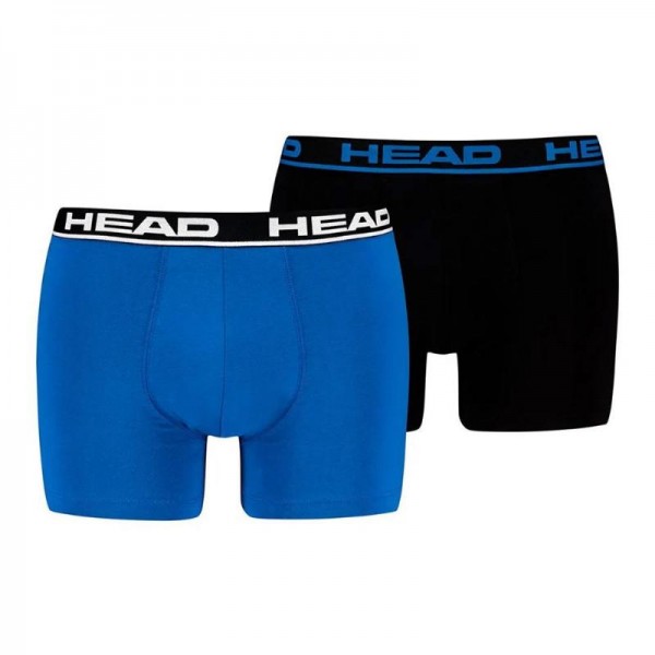 Boxers Head Basic Blue Indigo Preto 2 Unidades