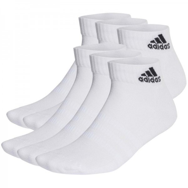 Tornozeleira Almofadada Adidas Branco 6 pares