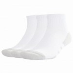 Calcetines Adidas Essentials Quarto Acolchoado Blanco Gris 3 Pecas