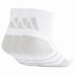 Calcetines Adidas Essentials Quarto Acolchoado Blanco Gris 3 Pecas