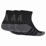 Calcetines Adidas Essentials Quarto Acolchoado Negro Gris 3 Pecas