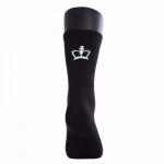 Meias pretas pretas premium Black Crown 1 par