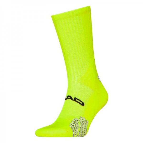 Calcetines Head Performance Padel Crew Amarillo Fluor 1 Par