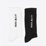 Osaka White Black Socks 2 Pares