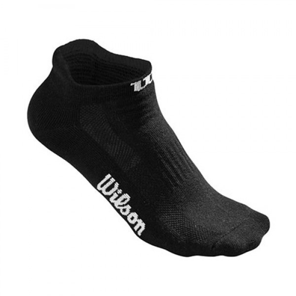 Wilson No Show Black Socks 3 Pares