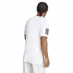 Camiseta Adidas Club 3 Stripes Branco Preto