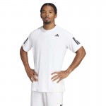 Camiseta Adidas Club 3 Stripes Branco Preto