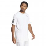 Camiseta Adidas Club 3 Stripes Branco Preto