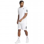 Camiseta Adidas Club 3 Stripes Branco Preto