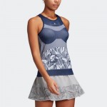 Adidas Stella McCartney sem costura azul escuro de camisa