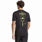 Camiseta Adidas Tennis Category Graphic Black Lemon