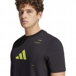 Camiseta Adidas Tennis Category Graphic Black Lemon