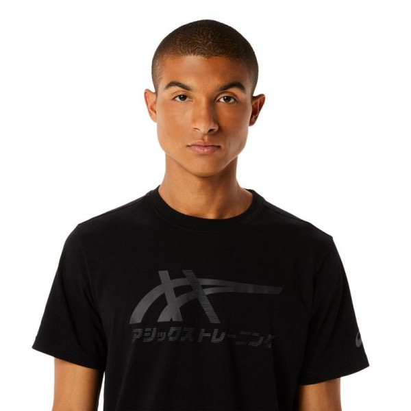 Cotton T-Shirt Asics Tiger Performance Preto Grafite Cinza