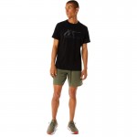 Cotton T-Shirt Asics Tiger Performance Preto Grafite Cinza