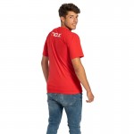 Camiseta de algodão Nox Basic Vermelho Branco