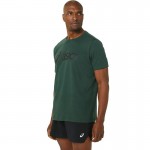 Asics Big Logo Black Forest T-Shirt Verde