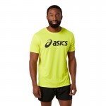 Camiseta Asics Core Fluorescente Amarela Performance Preta