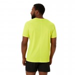 Camiseta Asics Core Fluorescente Amarela Performance Preta