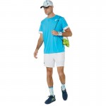 Camiseta Asics Court Aqua Glossy White