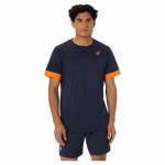 Camiseta Asics Court Midnight Blue Orange