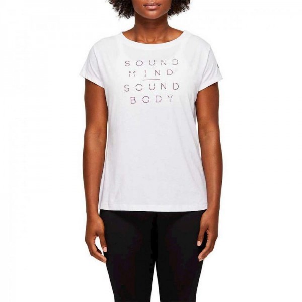 Camiseta Asics Graphic Glossy White para Mulheres