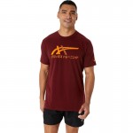 Camiseta Asics Tigre Grante Naranja Brilhante