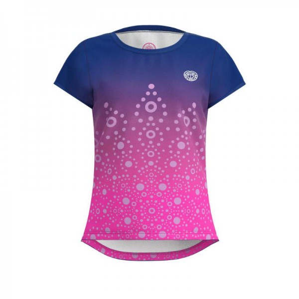 Bidi Badu Colortwist Rosa Azul Escuro Camiseta Feminina