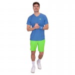 Camiseta Bidi Badu Tripulacão Avesso Azul Verde Neon