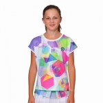 Bidi Badu Kaleido Capsleeve Branco Mix Camiseta Junior