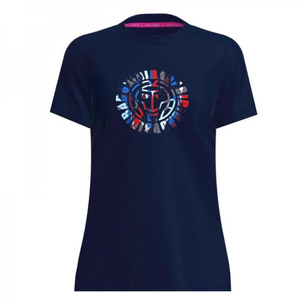 Camiseta Feminina Bidi Badu New York Chill Azul Escuro Vermelho