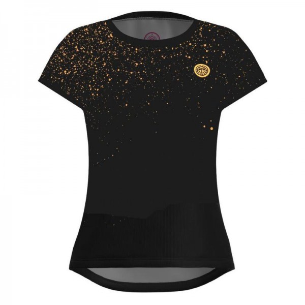 Bidi Badu Paris Capsleeve Black Gold Camiseta Feminina