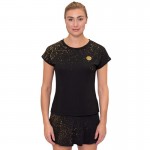 Bidi Badu Paris Capsleeve Black Gold Camiseta Feminina