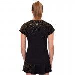 Bidi Badu Paris Capsleeve Black Gold Camiseta Feminina