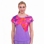 Camiseta Feminina Bidi Badu Spike Capsleeve Roxo Rosa