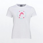 Head Button T-shirt Mulheres Brancas