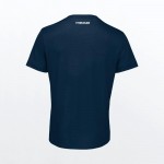 Head Slice T-shirt Branco Azul Escuro