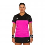 Camiseta Joma Montreal Rosa Preta para Mulheres