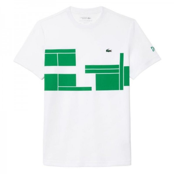 Camiseta Lacoste Novak Djokovic Ultra Dry Branco Verde