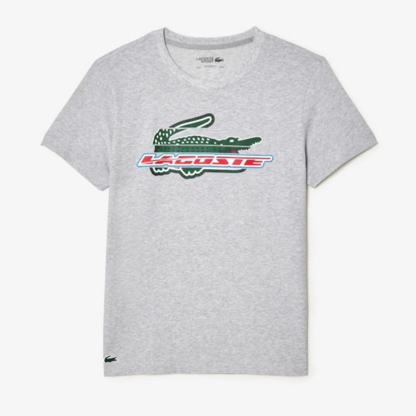 Camiseta Lacoste Sport Algodon Ecologico Cinza