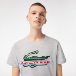 Camiseta Lacoste Sport Algodon Ecologico Cinza