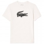 Camiseta Lacoste Sport Branco Preto