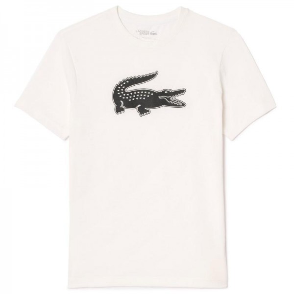 T-Shirt Lacoste Sport Branco Preto