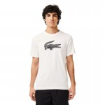 Camiseta Lacoste Sport Branco Preto