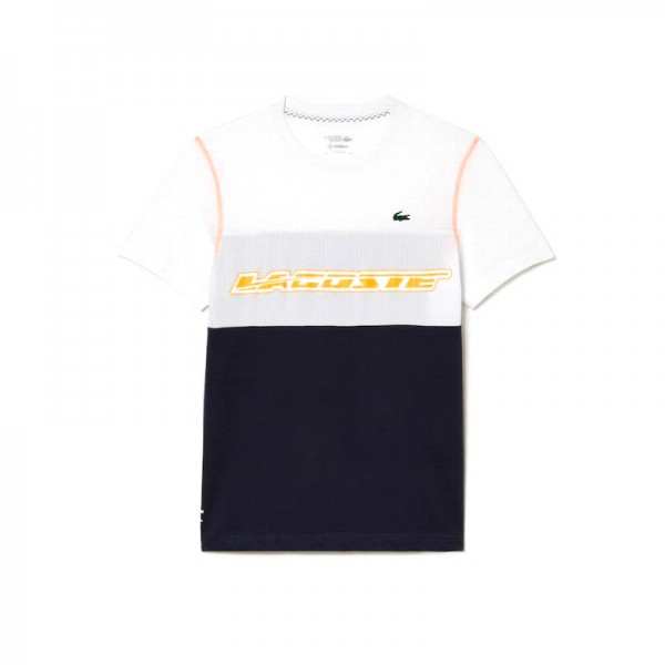 Lacoste Sport Medvedev T-shirt Branco Azul Laranja