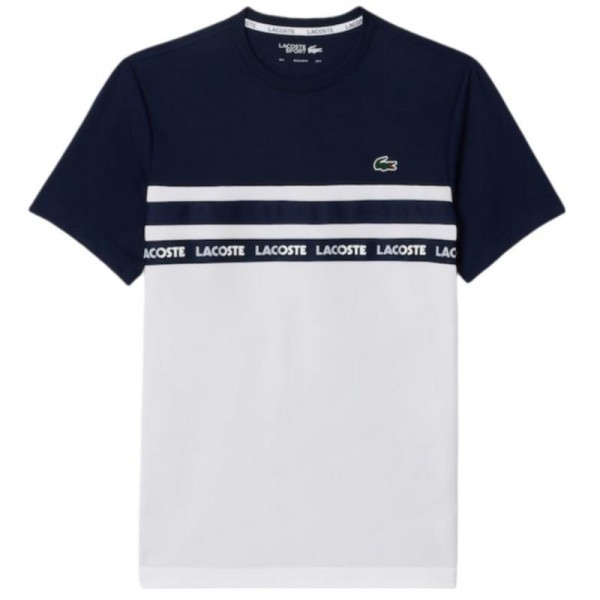 Camiseta Lacoste Ultra Dry White Azul Marinho