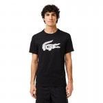 Camiseta Lacoste Ultra Dry Preto Branco