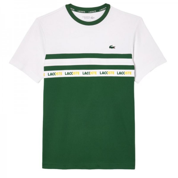 Camiseta Lacoste Ultra Dry Verde Branco