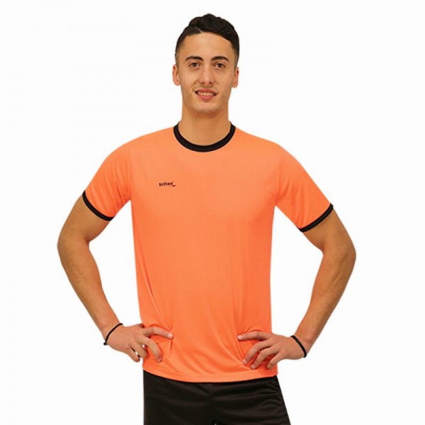 Camiseta Softee Galaxy Coral Fluor Preto